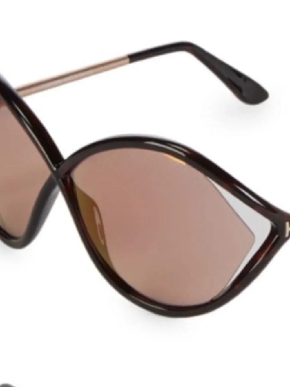 NWT~TOM FORD~70MM Liora Oversized Havana Sunglasses